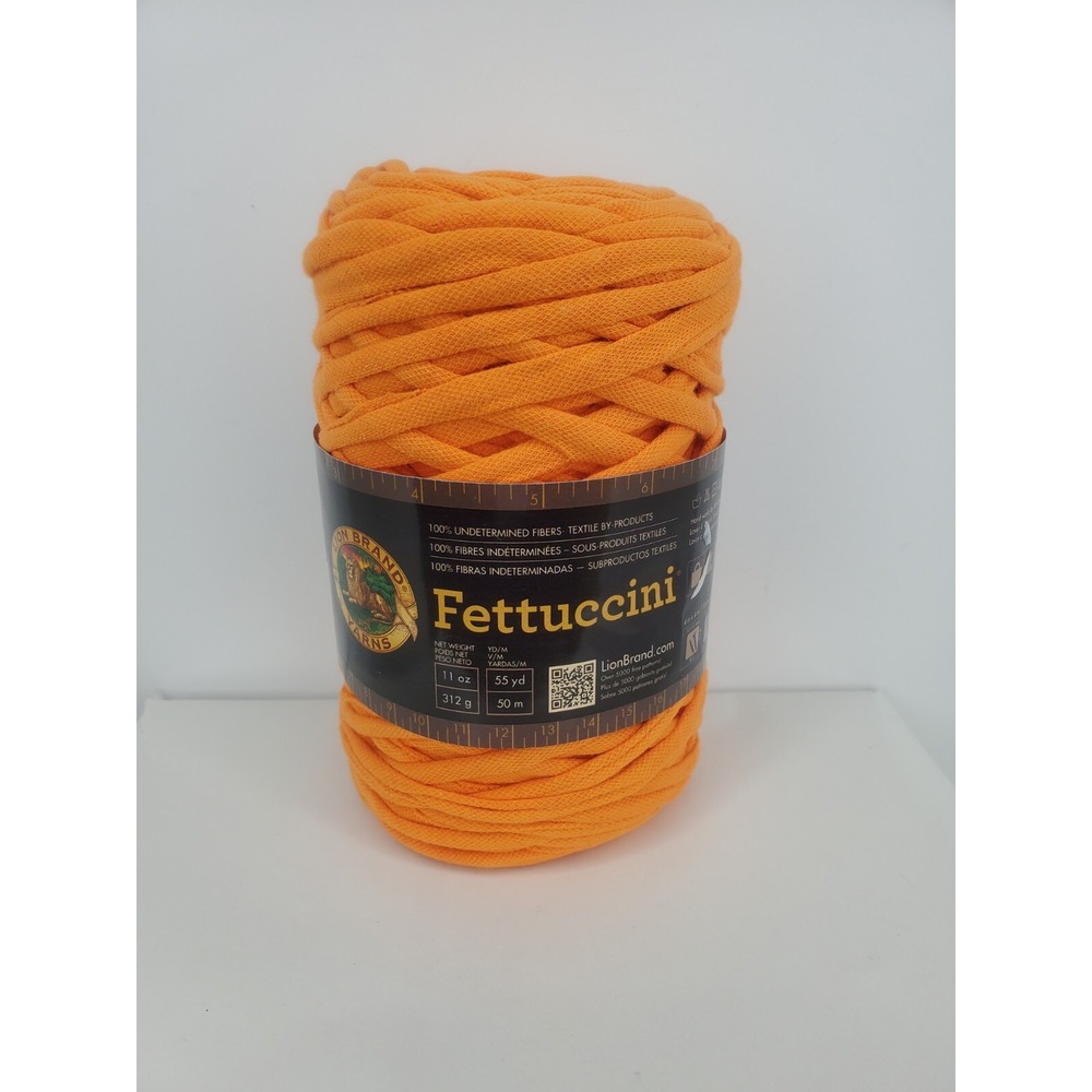New Lion‎ Brand Fettuccini Yarn 752 Orange T-Shirt Yarn